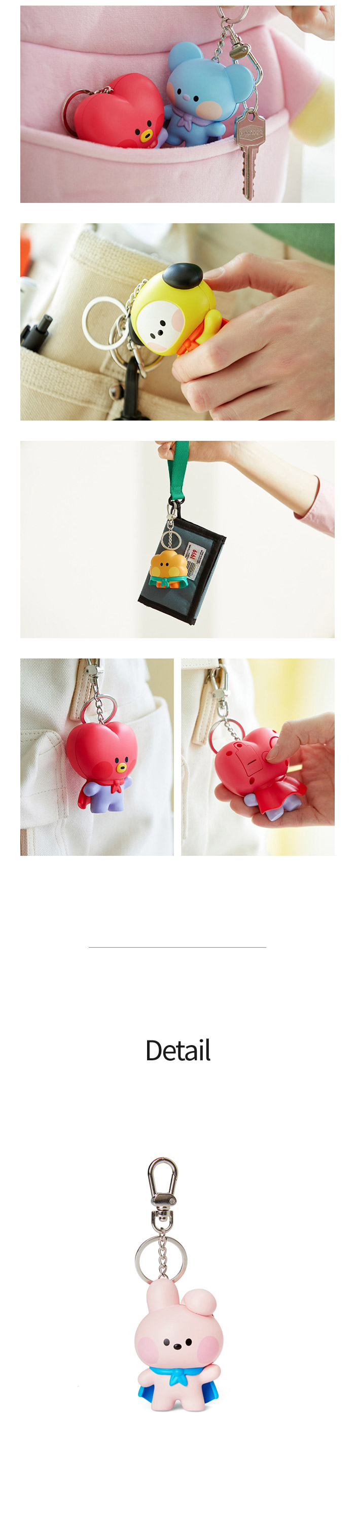 Bt Bts Line Friends Collaboration Minini Sound Figure Keyring